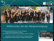 Tablet Screenshot of klangvereinigung.at
